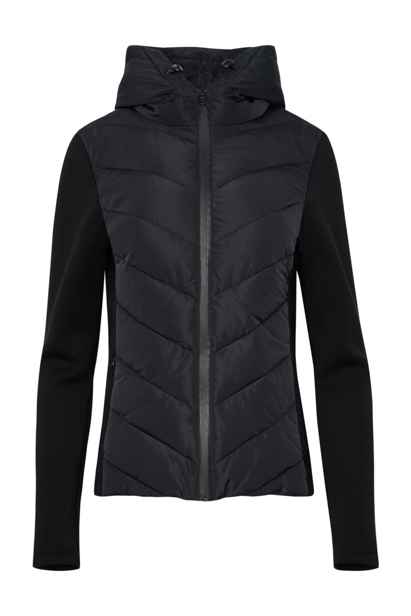 QUILTED PUFFER FITTED JACKET WITH SCUBA-EFFECT SLEEVES-25833026-110