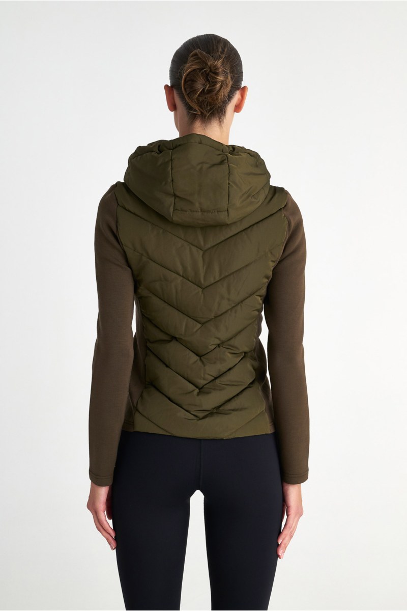 QUILTED PUFFER FITTED JACKET WITH SCUBA-EFFECT SLEEVES-25833027-521