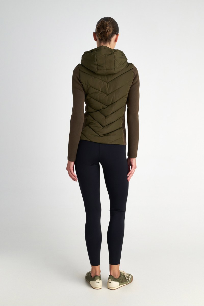 QUILTED PUFFER FITTED JACKET WITH SCUBA-EFFECT SLEEVES-25833027-521