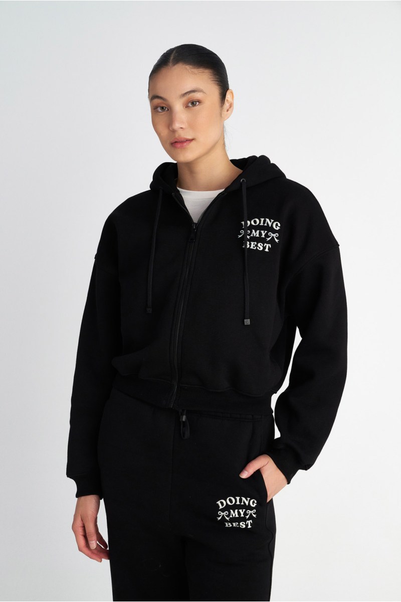 BASIC COTTON HOODED JACKET WITH INNER SOFT FLEECE FABRIC-25833039-110