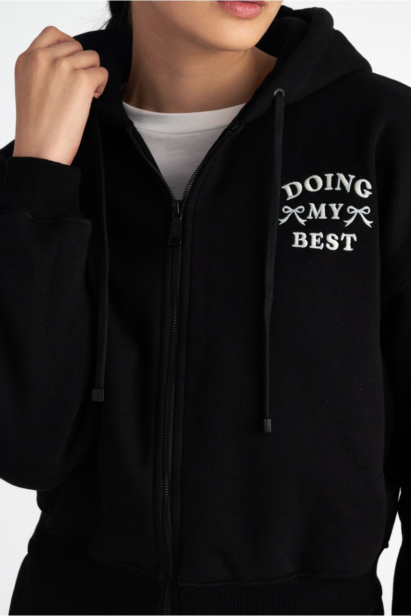 BASIC COTTON HOODED JACKET WITH INNER SOFT FLEECE FABRIC-25833039-110