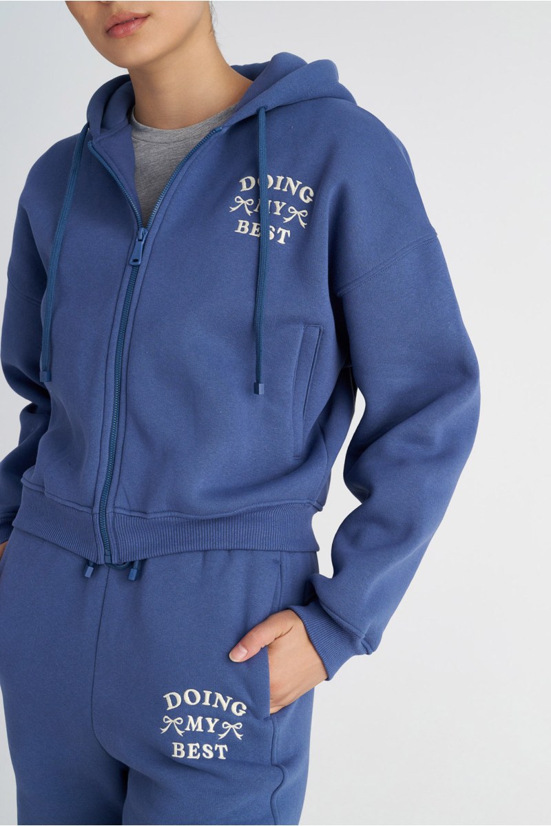 BASIC COTTON HOODED JACKET WITH INNER SOFT FLEECE FABRIC-25833039-427