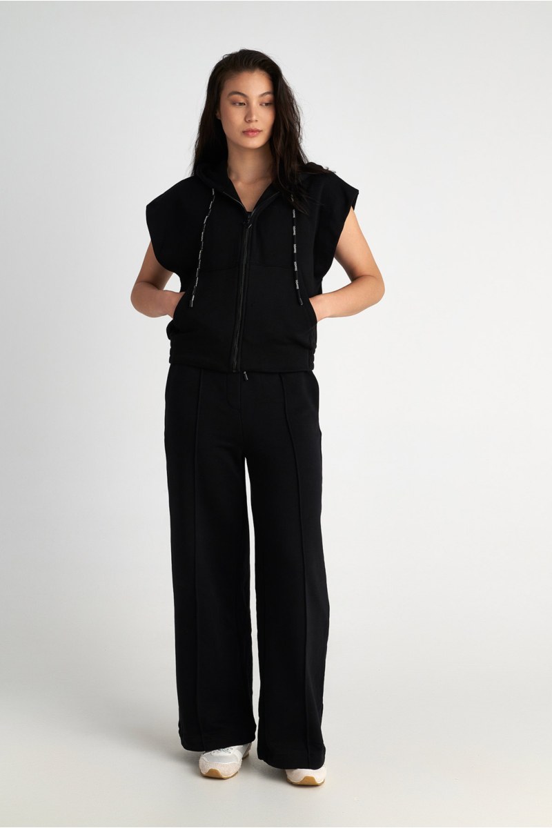 SHORT-SLEEVED COTTON HOODIE JACKET-25833072-110