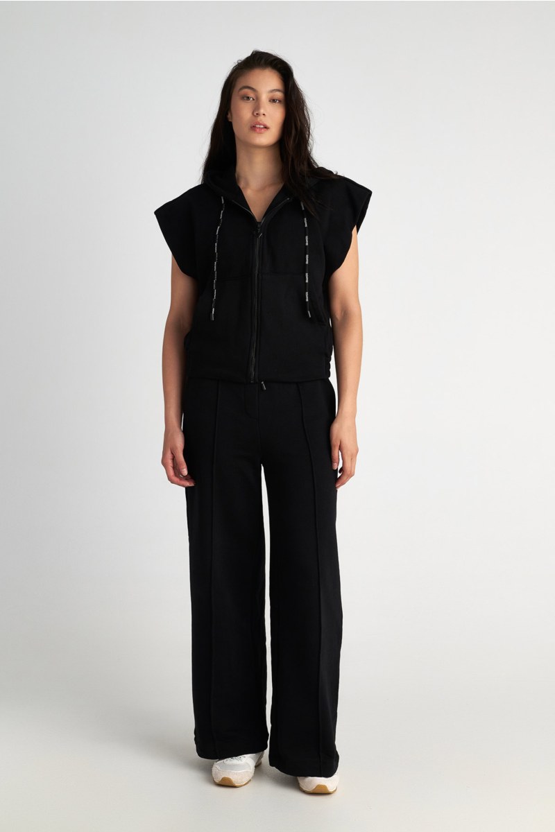 SHORT-SLEEVED COTTON HOODIE JACKET-25833072-110