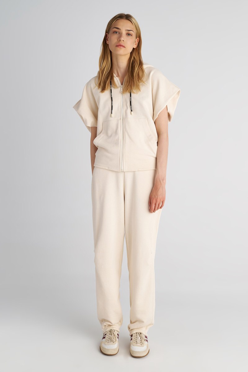 SHORT-SLEEVED COTTON HOODIE JACKET-25833072-963