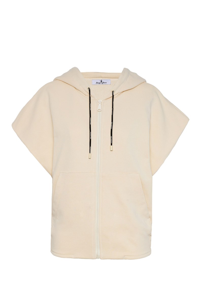 SHORT-SLEEVED COTTON HOODIE JACKET-25833072-963