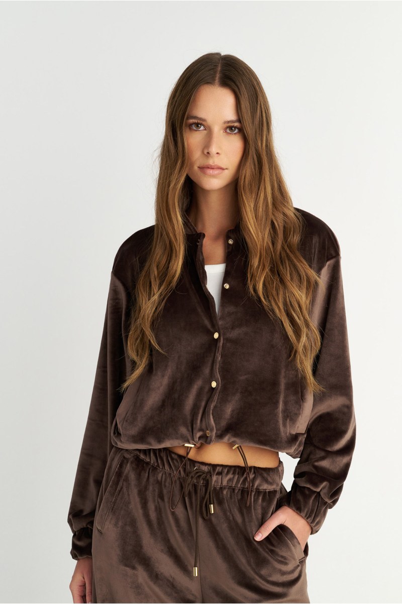 SUPER SOFT VELOUR JACKET WITH SNAP BUTTONS-25833085-324