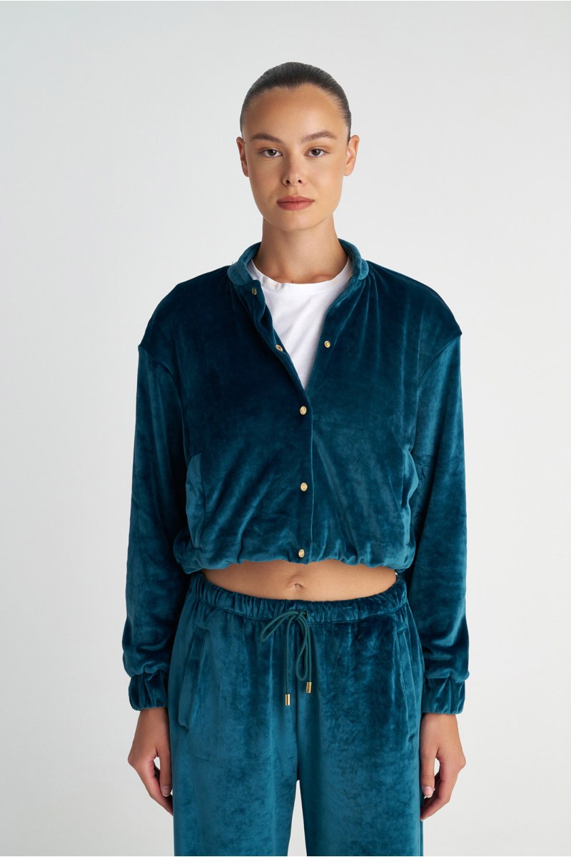 SUPER SOFT VELOUR JACKET WITH SNAP BUTTONS-25833085-404