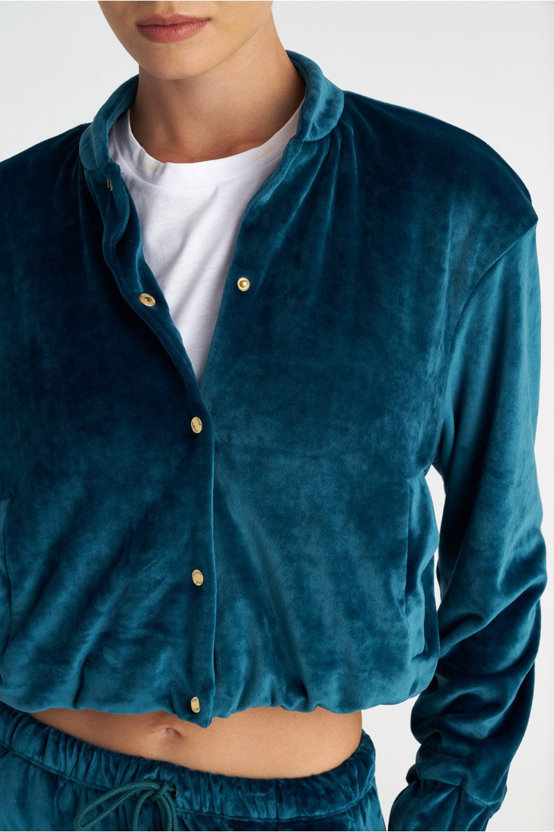 SUPER SOFT VELOUR JACKET WITH SNAP BUTTONS-25833085-404