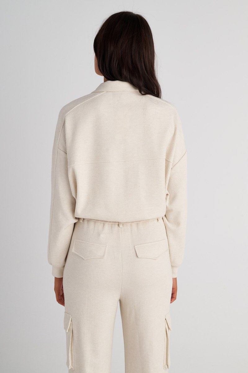 COLLAR ZIPPED CORDUROY JACKET WITH PATCH POCKETS-25833094-103