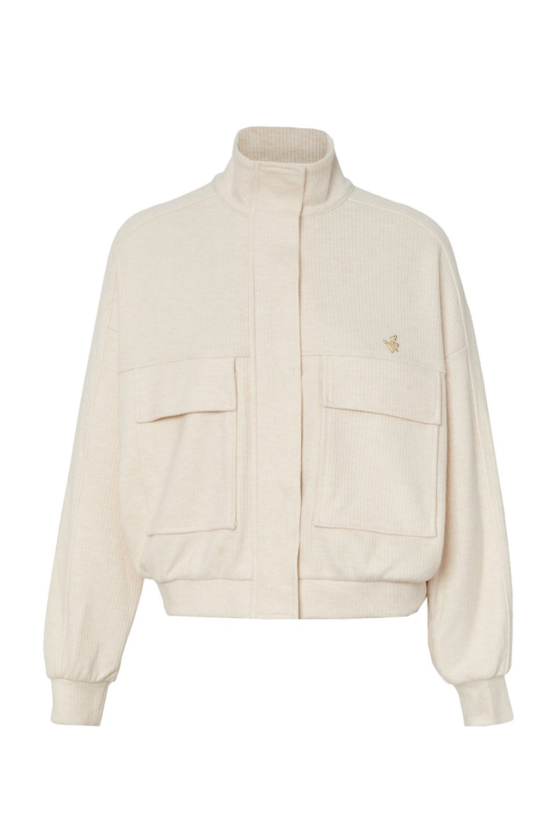 COLLAR ZIPPED CORDUROY JACKET WITH PATCH POCKETS-25833094-103