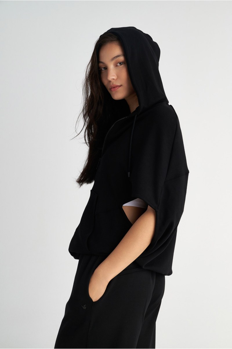 SOFT LIGHT TOUCH OVERSIZED JACKET WITH 3/4-LENGTH SLEEVES-25833095-110