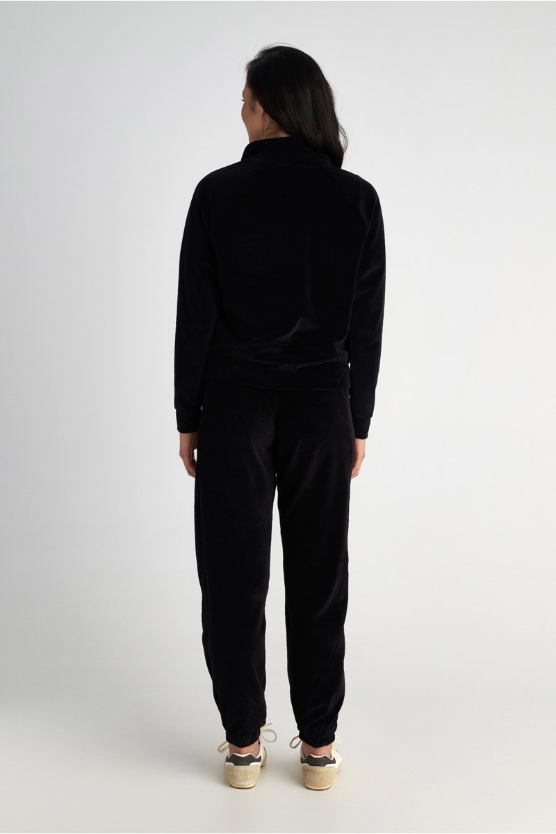 COLLAR ZIPPED VELOUR JACKET-25833104-110