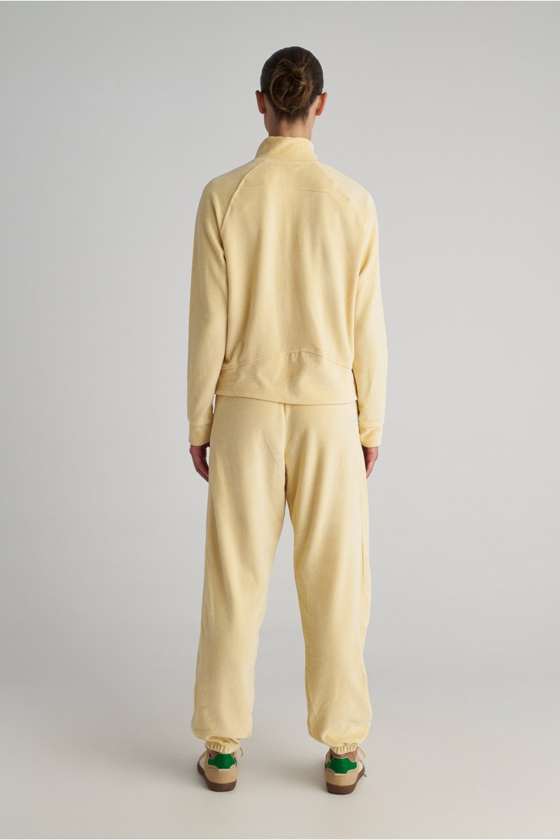 COLLAR ZIPPED VELOUR JACKET-25833104-963