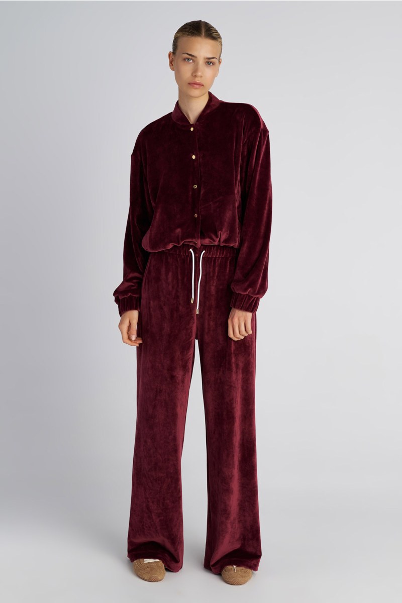 STRASS EMBELLISHED VELOUR JACKET WITH SNAP BUTTONS-25833109-846