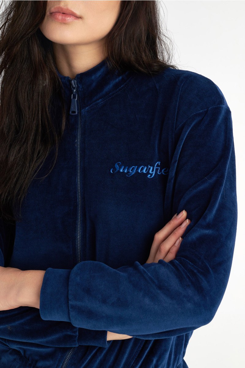 MONOCHROME VELOUR JACKET WITH COLLAR-25833123-852