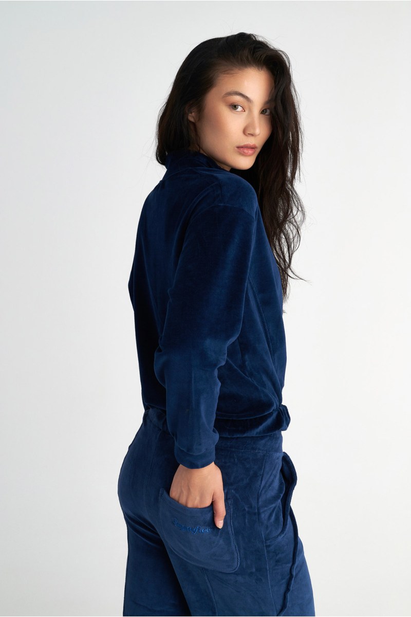 MONOCHROME VELOUR JACKET WITH COLLAR-25833123-852