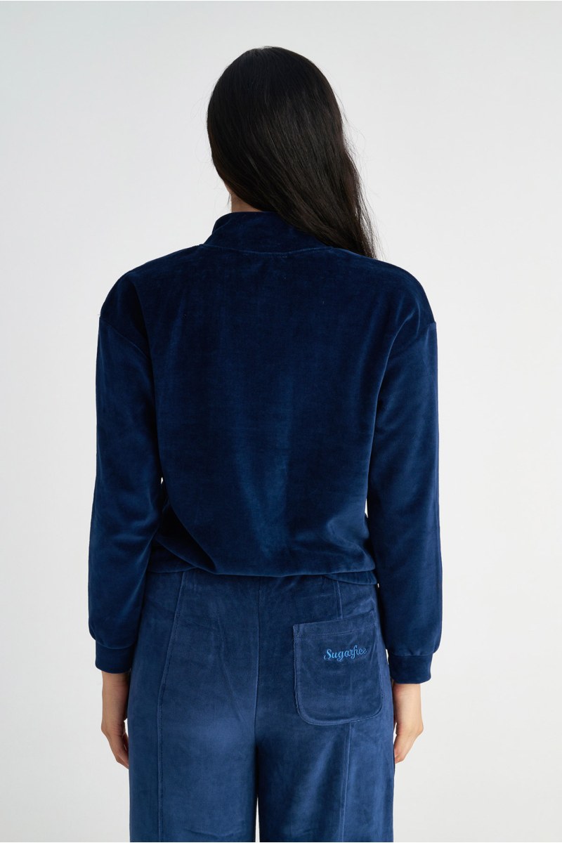 MONOCHROME VELOUR JACKET WITH COLLAR-25833123-852