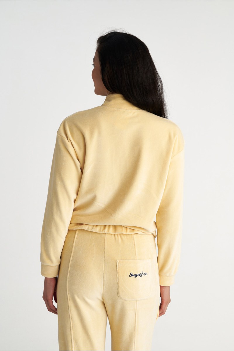 MONOCHROME VELOUR JACKET WITH COLLAR-25833123-963