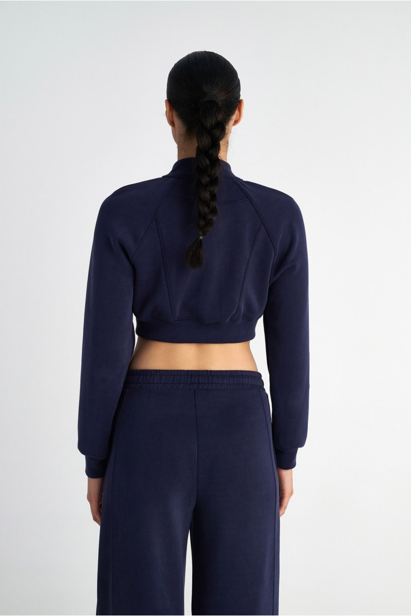 MONOCRHOME CROPPED JACKET WITH COLLAR-25833124-974