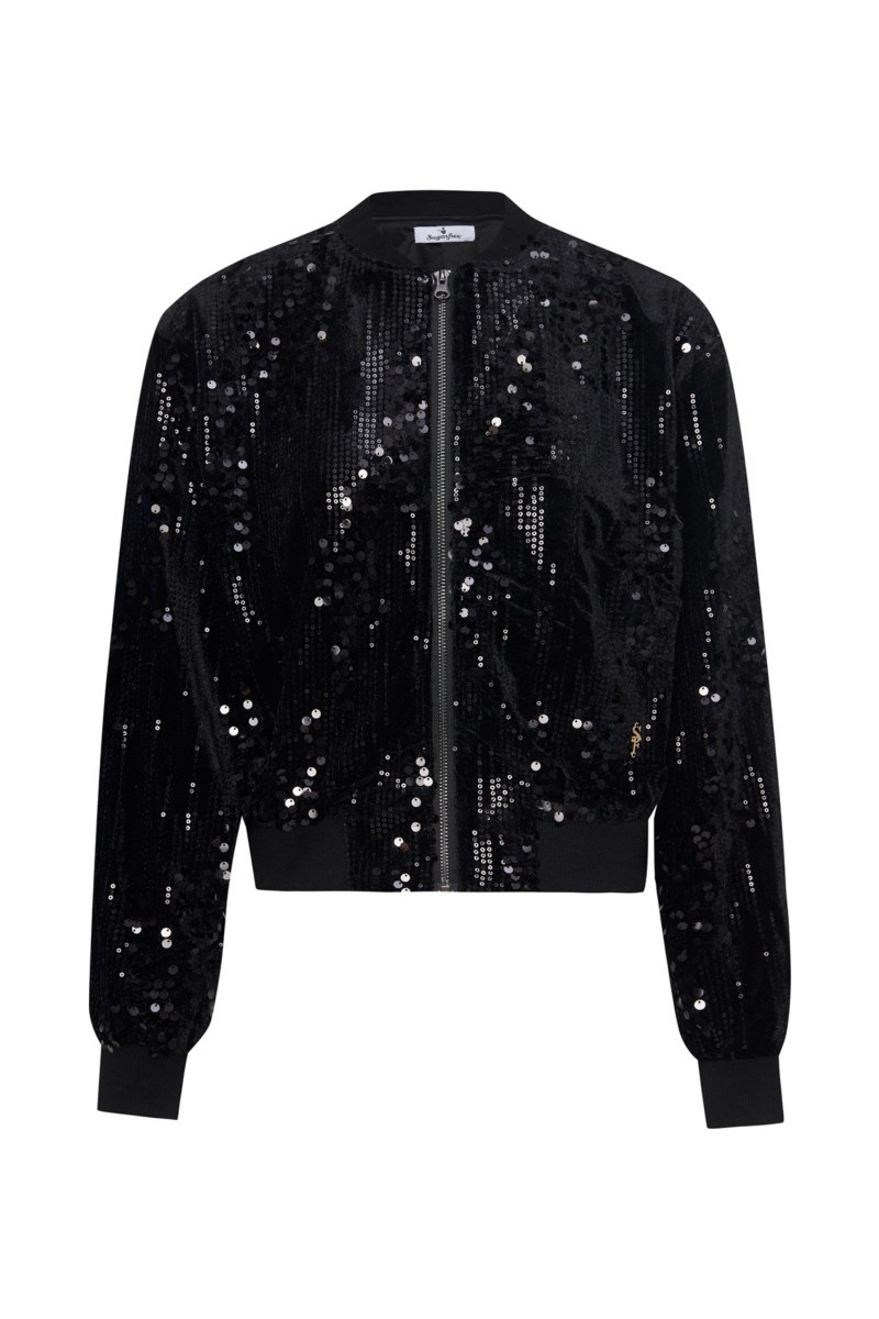 SEQUIN LONG SLEEVED JACKET-25833143-110