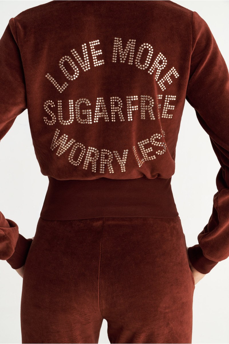 STRASS EMBELLISHED VELOUR JACKET-25833176-334