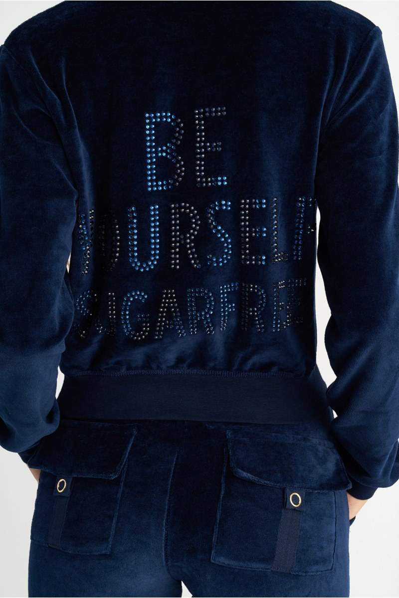 STRASS EMBELLISHED VELOUR JACKET-25833178-437