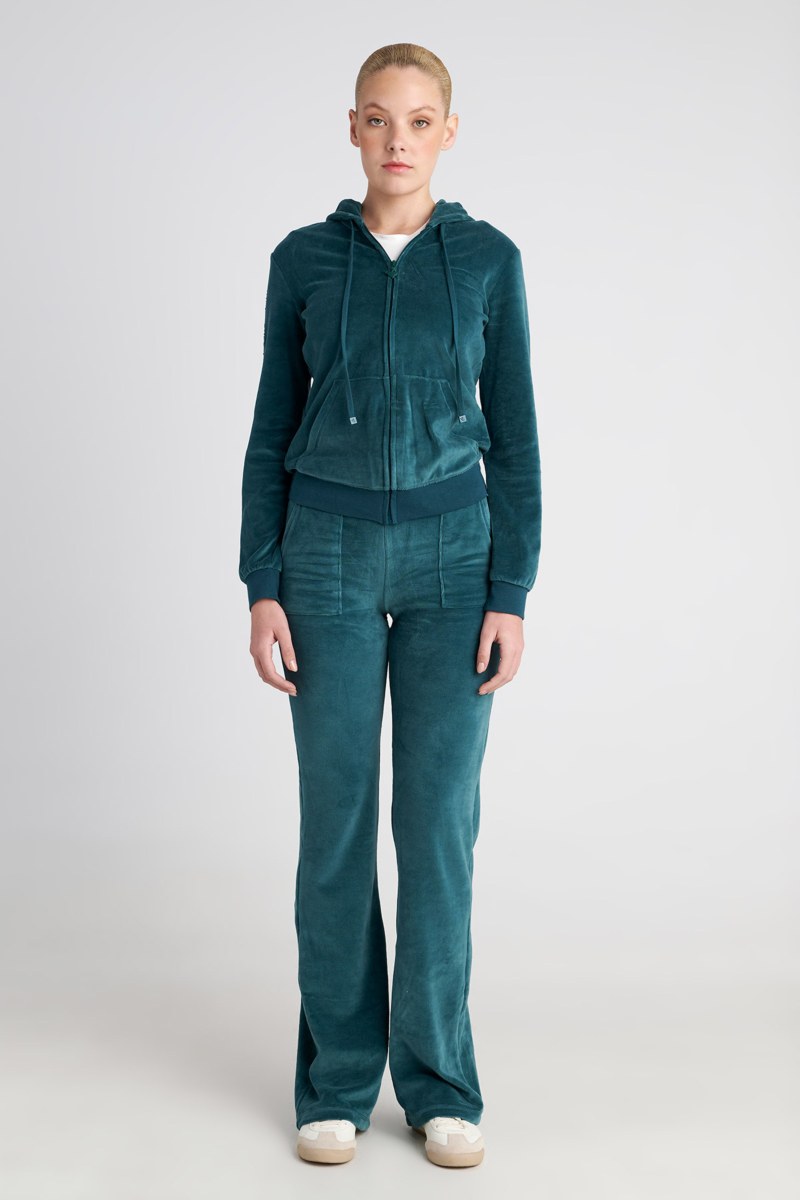 VELOUR JACKET WITH STRASS EMBELLISHMENT AT SLEEVES-25833179-404