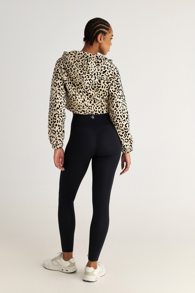 LEOPARD PRINTED HOODIE COTTON CROP JACKET-25833207-108