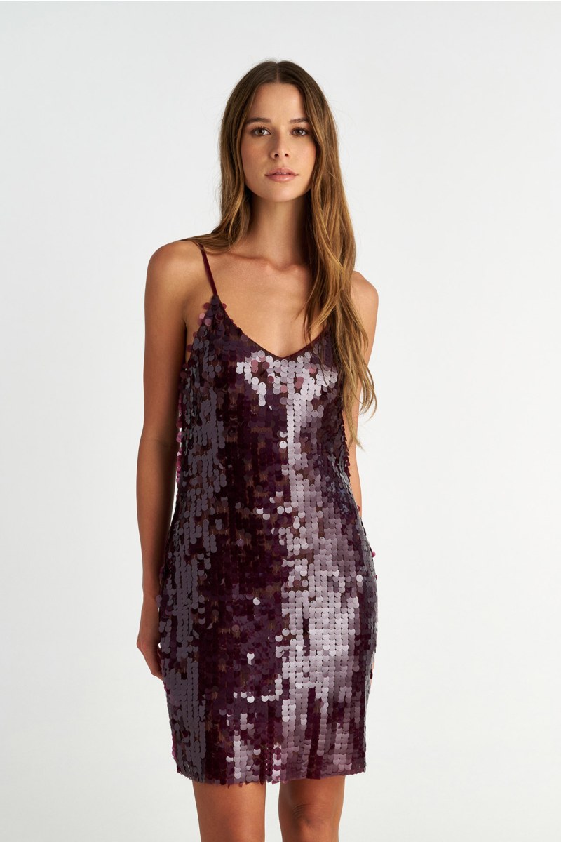 SEQUIN MINI DRESS WITH THIN STRAPS-25834142-635
