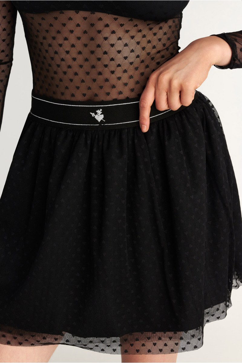 PATTERNED MINI TULLE SKIRT-25834153-110