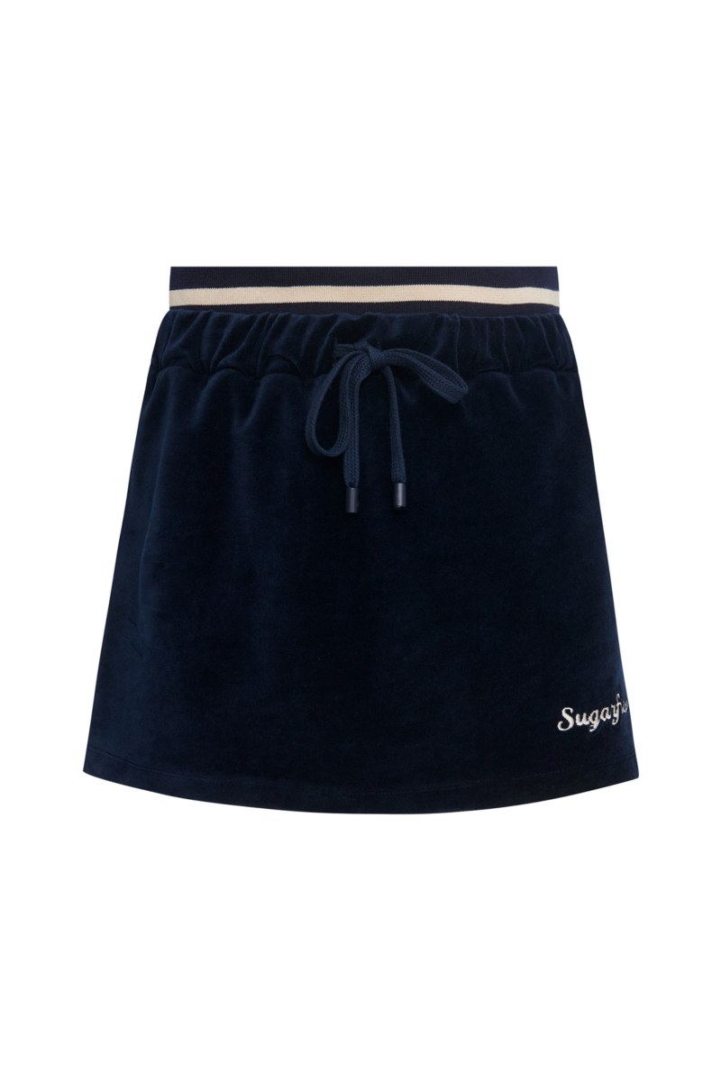 MONOCHROME VELOUR MINI SKIRT-25834183-437