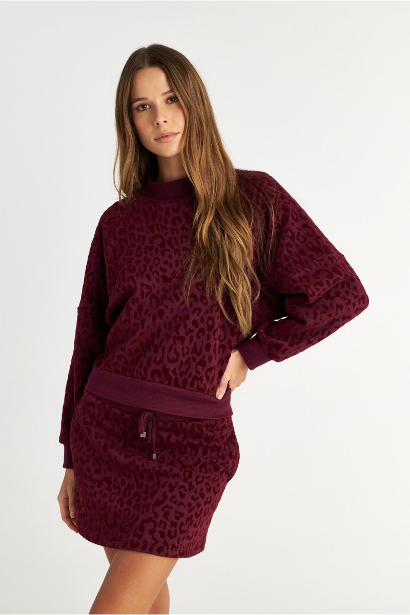 LEOPARD PRINTED COTTON MINI SKIRT-25834205-633