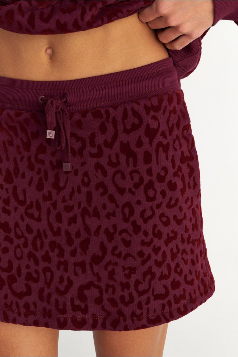 LEOPARD PRINTED COTTON MINI SKIRT-25834205-633