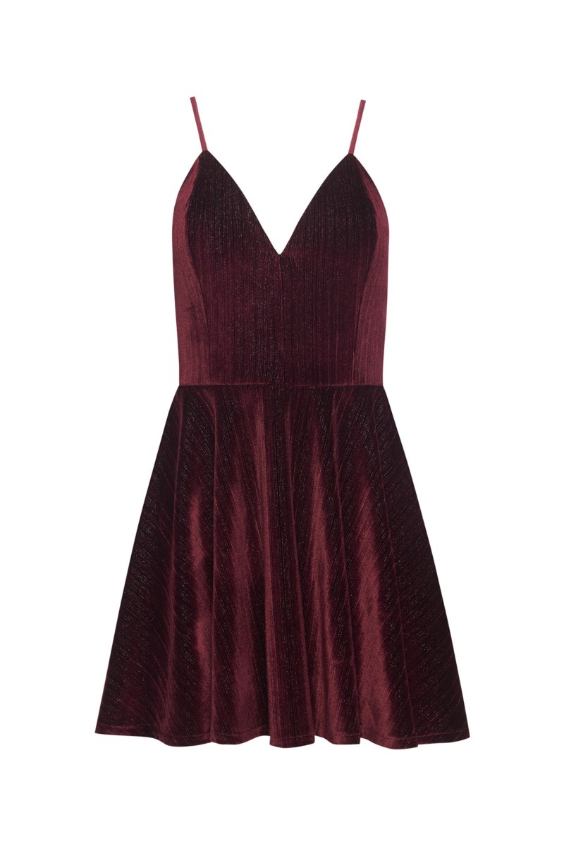 'V' PLUNGED MINI DRESS WITH THIN STRAPS-25834221-824