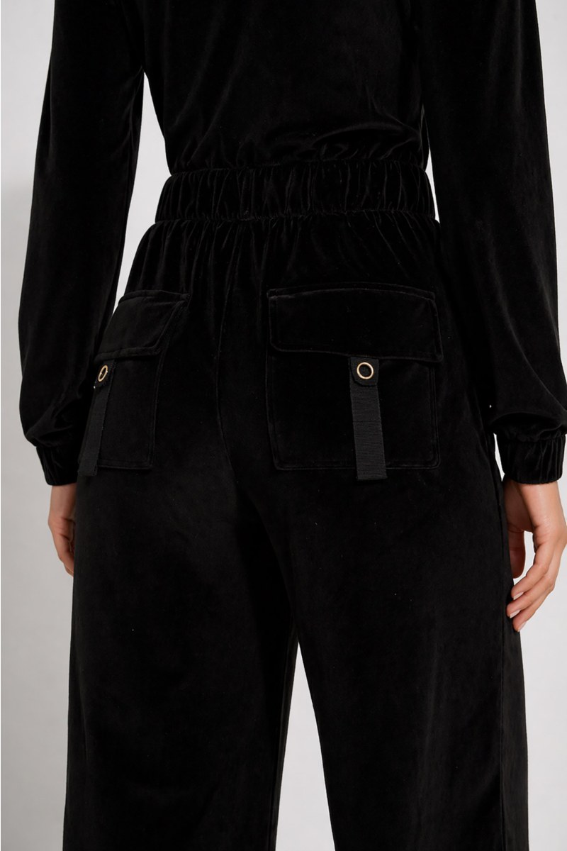 LONG SLEEVED HOODED VELOUR JUMPSUIT-25837211-110