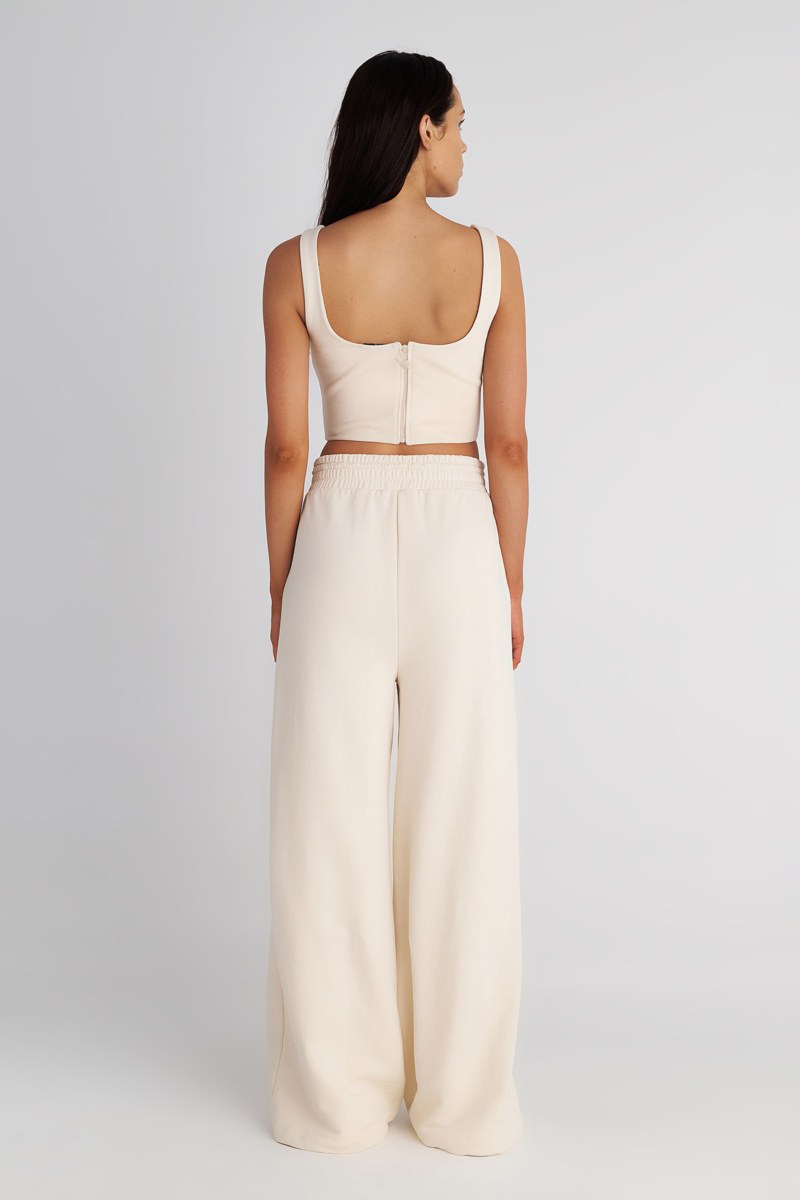 CORSET-INSPIRED COTTON CROPPED TOP-25838072-963