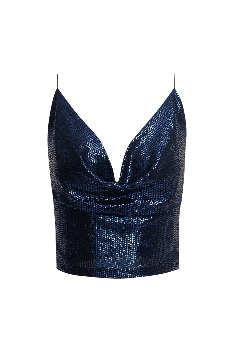 SEQUIN DRAPED TOP WITH THIN STRAPS-25838168-424
