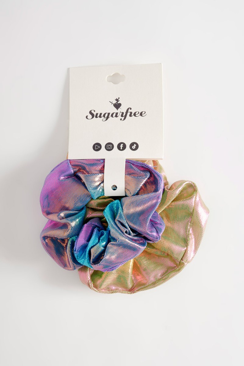ΣΕΤ 2 ΛΑΣΤΙΧΑΚΙΑ ΜΑΛΛΙΩΝ SCRUNCHIES ΣΕ ΓΥΑΛΙΣΤΕΡΗ ΥΦΗ-25839041-999