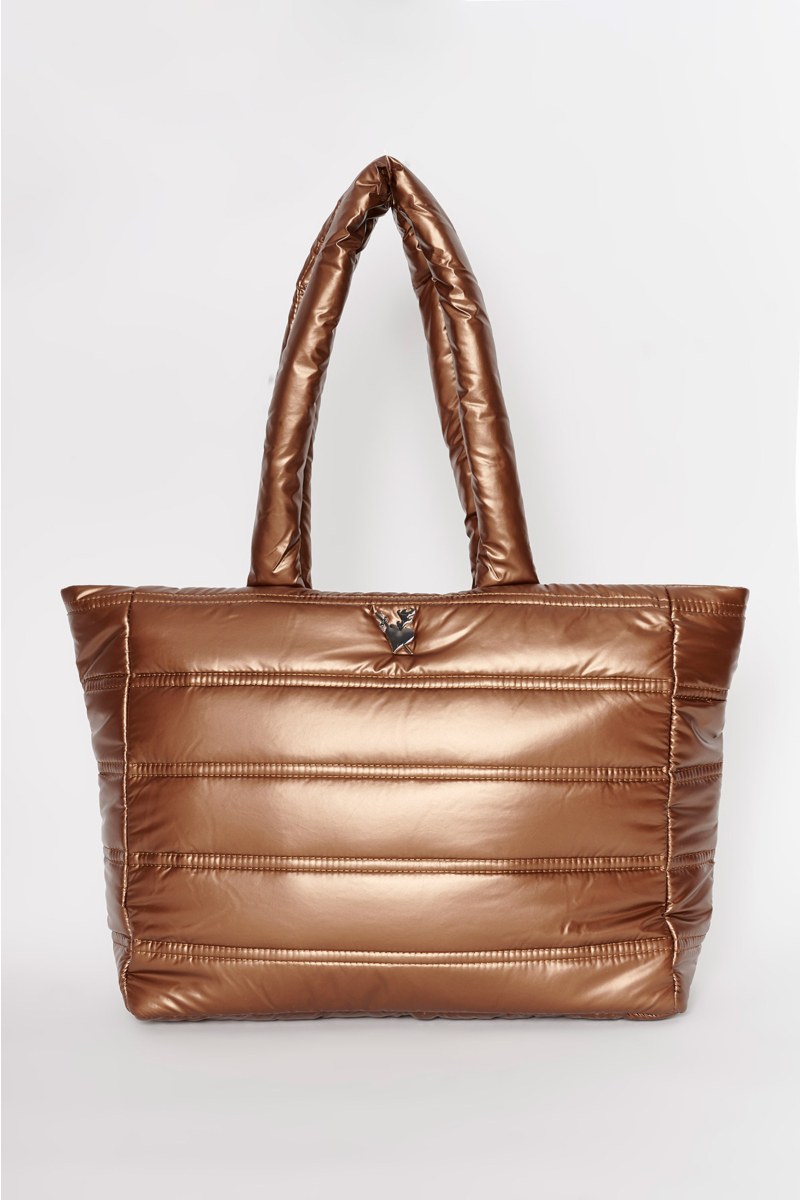 QUILTED METALIZED ΤΟΤΕ BAG-25839115-332