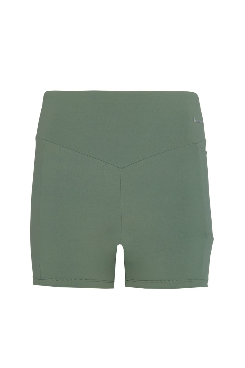 SATIN TOUCH HIGH WAISTED BIKER SHORTS WITH POCKET-25840013-525