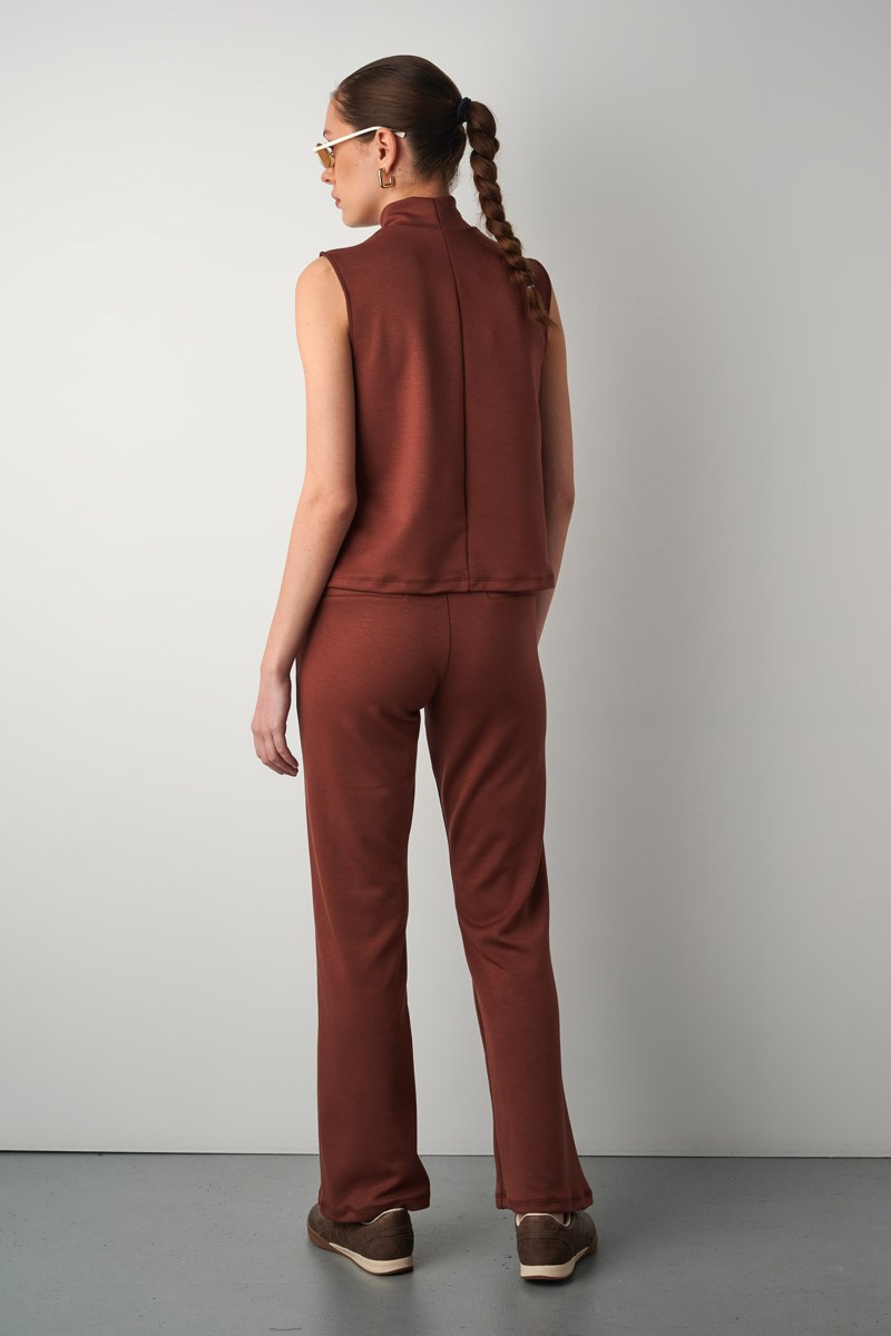 SOFT LIGHT TOUCH HIGH WAISTED PANTS WITH OUTER SEAM-25841009-970
