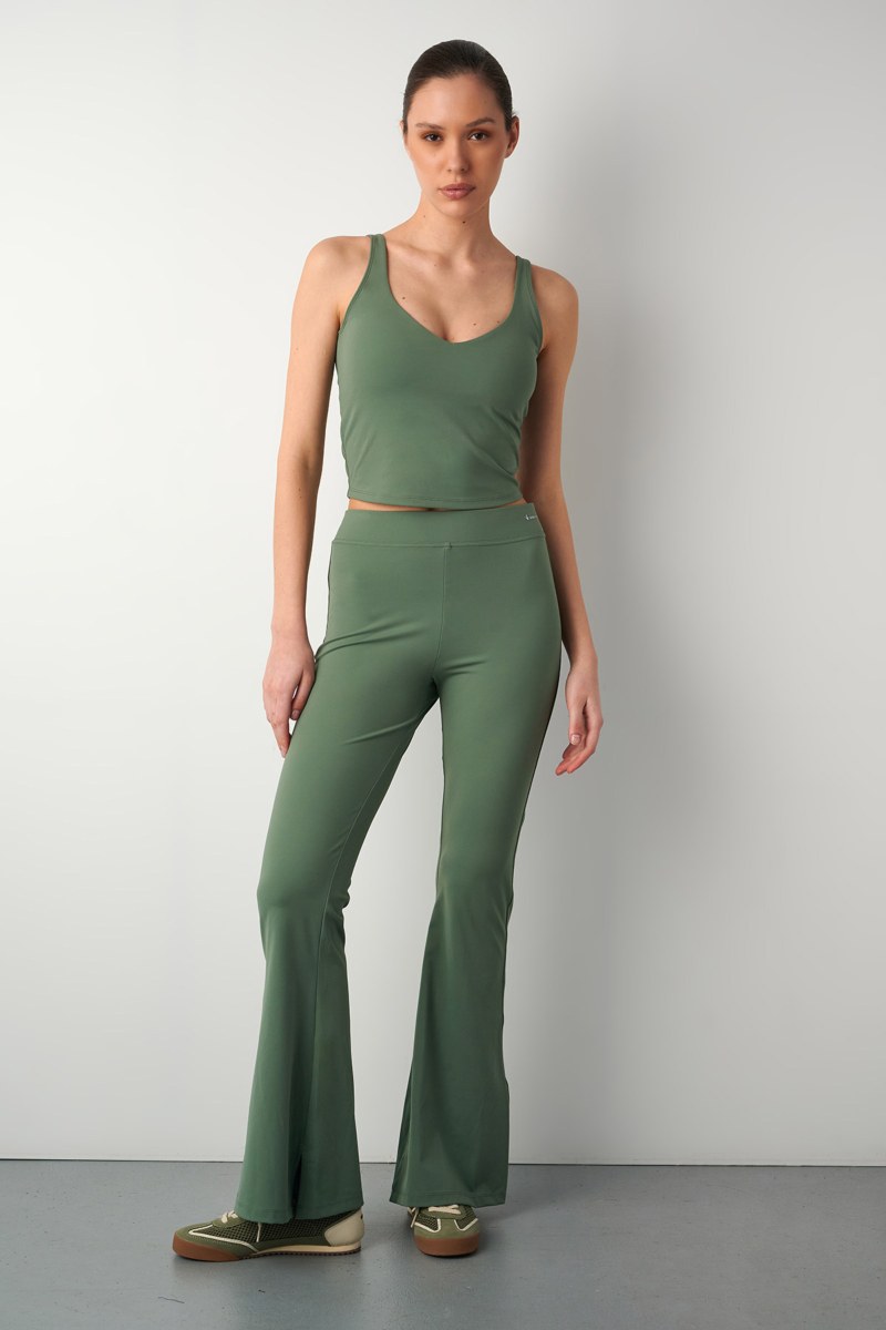 HIGH WAIST FLARED SPORTS LEGGINGS/PANTS-25841056-525