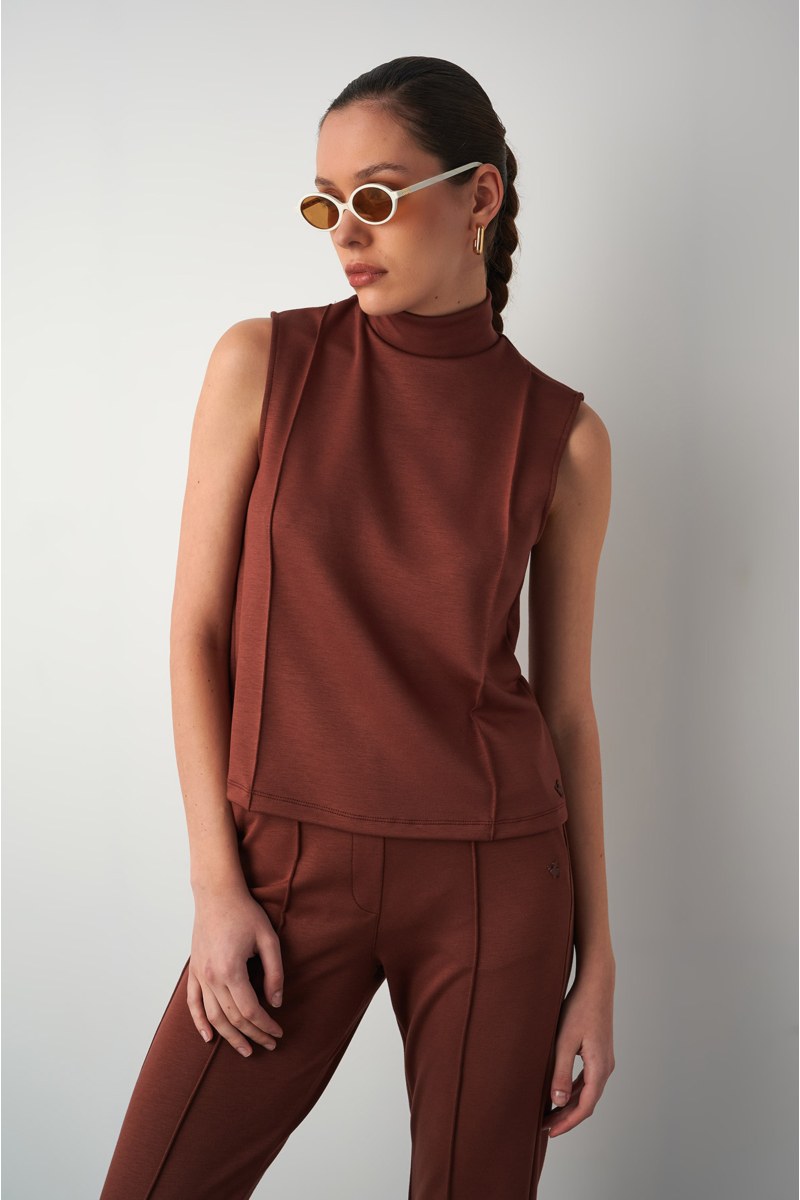 SOFT LIGHT TOUCH SLEEVELESS TURTLENECK TOP-25842009-970