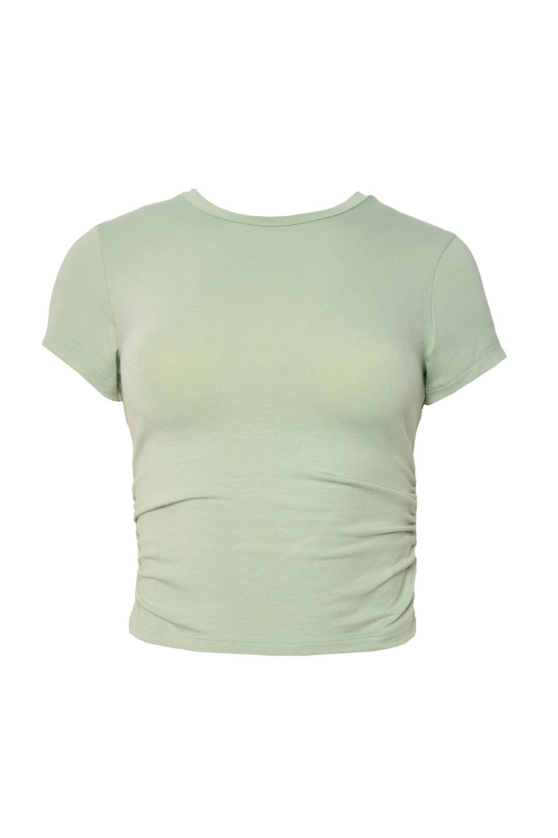 MONOCHROME SHIRRED CROP TOP WITH OPEN BACK-25842022-518