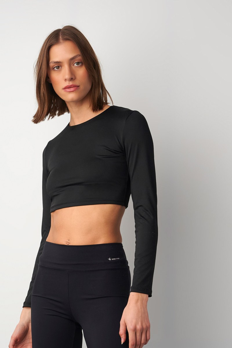 LONG SLEEVED SPORTS CROP TOP WITH TIE AT THE BACK-25842115-110