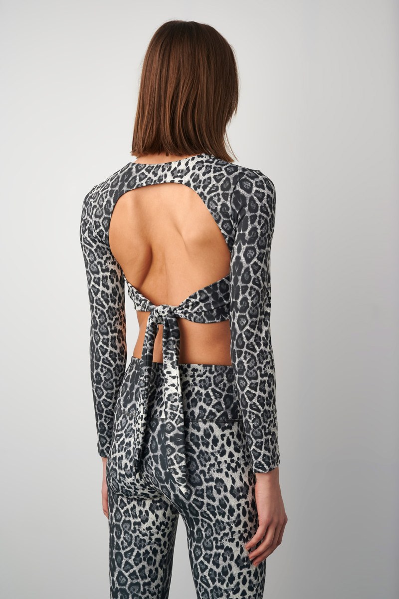 LEOPARD PRINTED SPORTS CROP TOP WITH WAIST TYING FASTENING-25842116-214