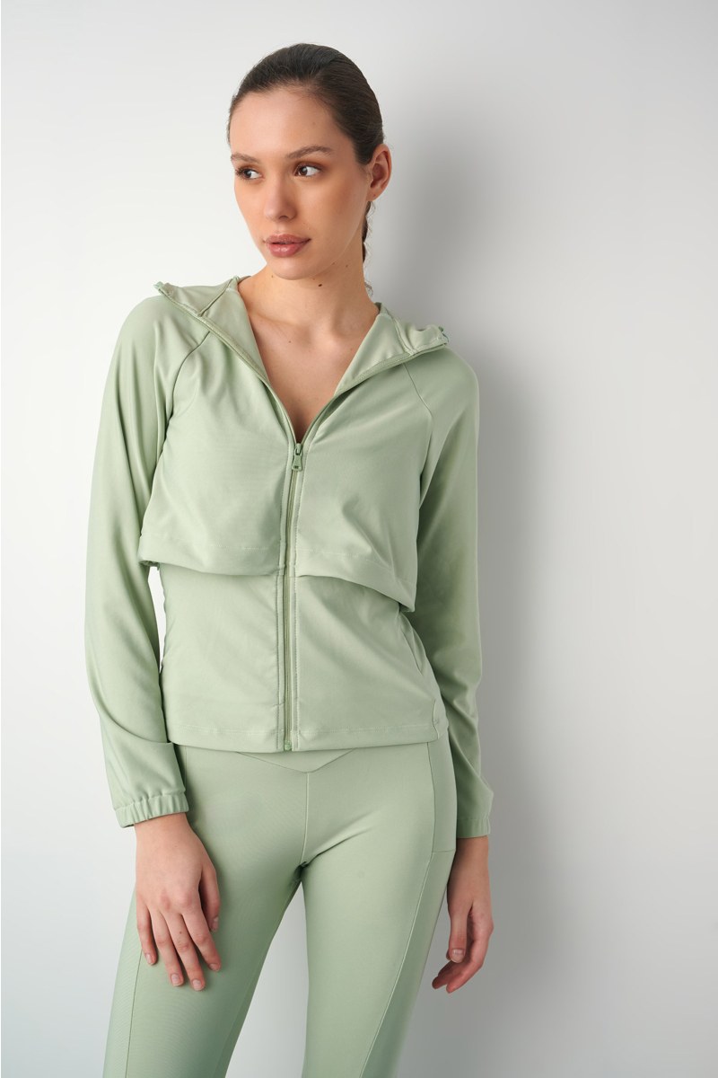 ASSYMETRICAL HOODED JACKET-25843027-518