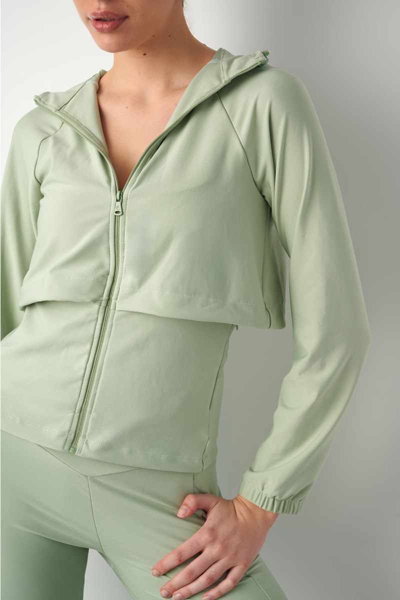 ASSYMETRICAL HOODED JACKET-25843027-518