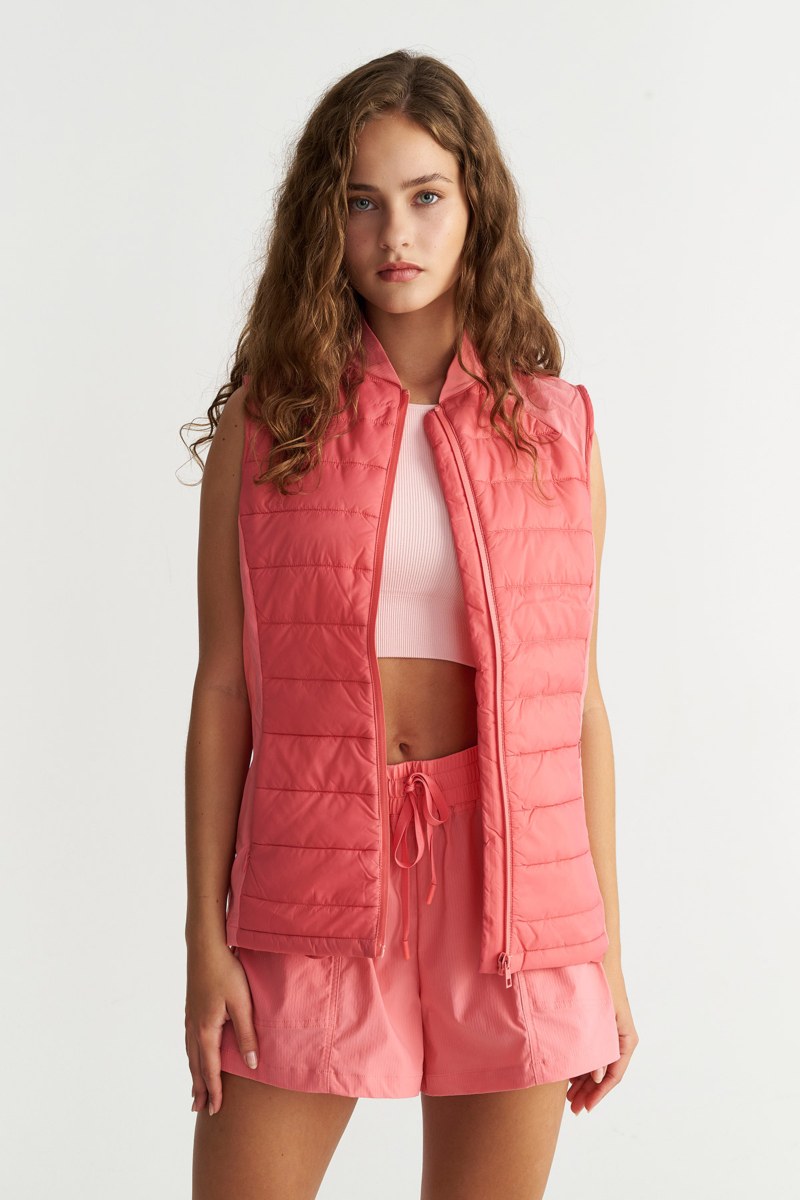 SLEEVELESS SPORTS QUILTED JACKET-25843030-622